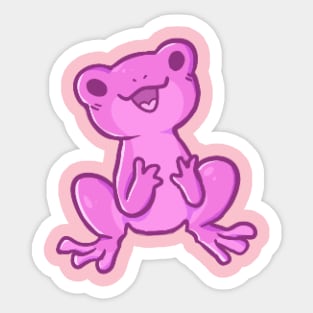 Pink Frog Sticker
